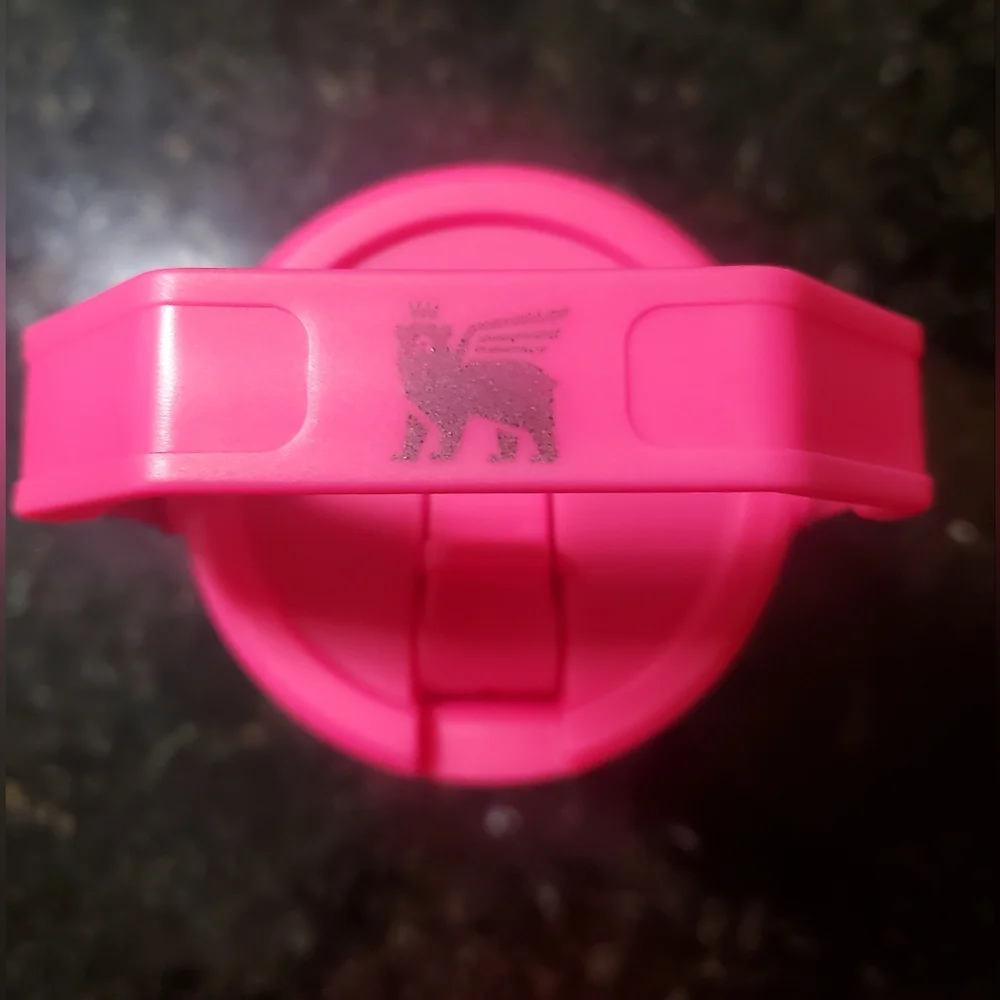 Stanley Pink Tumbler with Multicolor Design - Picture 4 of 6